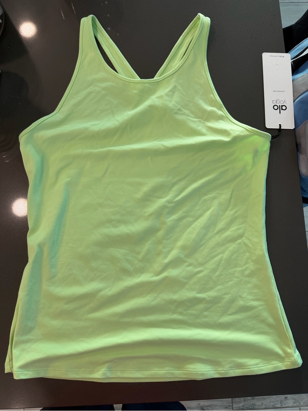 ALO Yoga Neon Lime Racerback Select Tank Top
